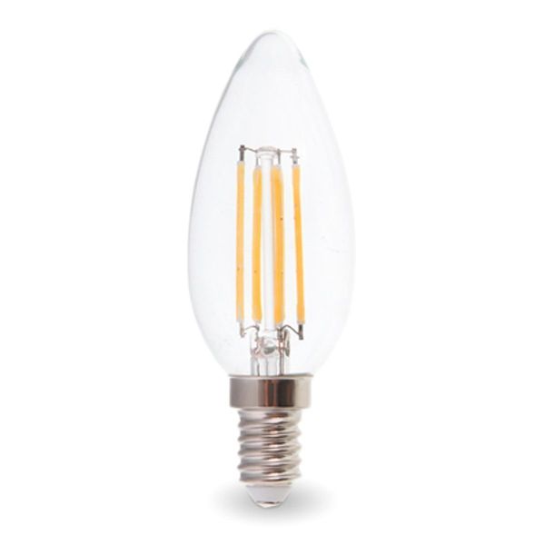 Ampoule LED E14 4W filament blanc chaud