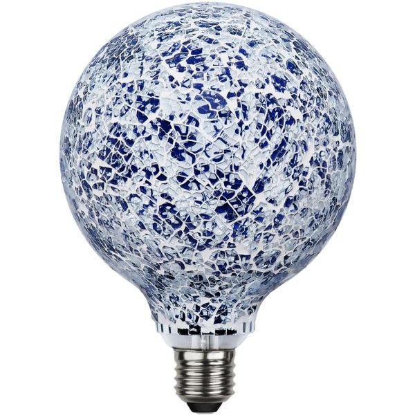 Glühlampe E27 Mosaik 4W blau/weiß