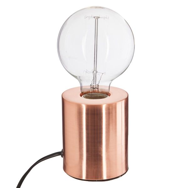 Lampe tube cuivre en métal  E27
