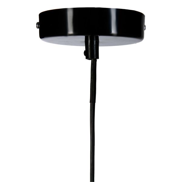 Suspension filaire noire en métal - E27 - 28 cm