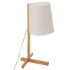 Lampe en bambou & abat-jour en plastique - E14 - 41 cm