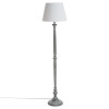Lampadaire gris en bois - E27 - 153 cm