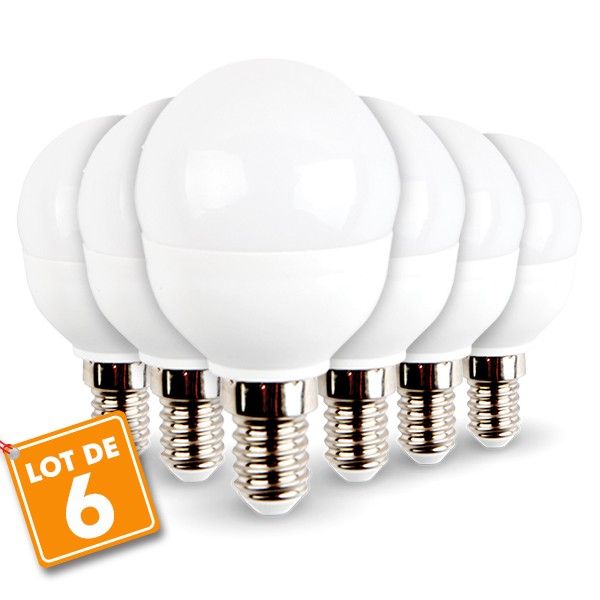 Set di 6 lampadine a LED E14 Mini Globe 5,5 W 470 lumen