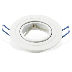 Adjustable bracket round Alu white