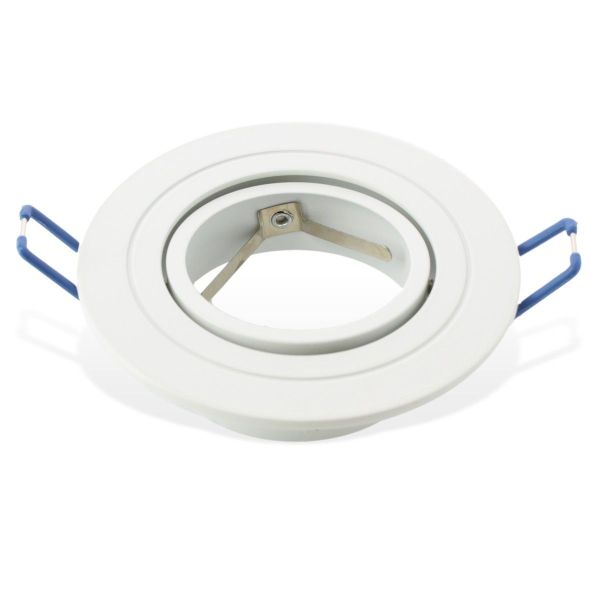 Support orientable rond Alu blanc