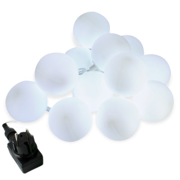 Guirlande LED 12 Boules Blanches