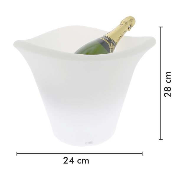 Seau à Champagne lumineux rechargeable LED 28 cm