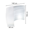 Bar 1/4 de Cercle Rechargeable LED Extérieur 106 cm