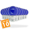 Lot de 10 Ampoules Led Bleu 1 watt (équivalent à 10 watt) Guirlande Guinguette