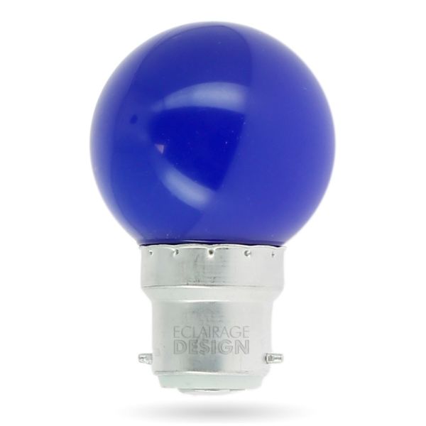Lot de 10 Ampoules Led Bleu 1 watt (équivalent à 10 watt) Guirlande Guinguette