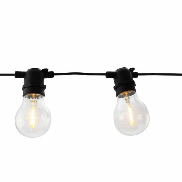 Guirlande LED extérieur 8 ampoules blanc chaud filament