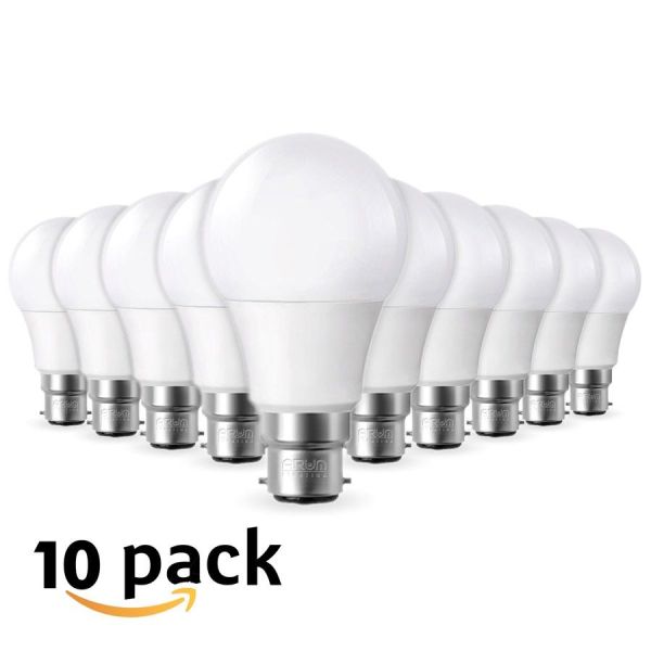 Lot de 10 Ampoules LED B22 9W eq 60W 806Lm