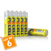 6 batteries piles solaire rechargeables LR6 AA - Ni-MH 600 mAh