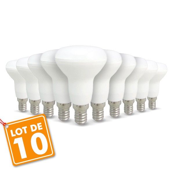 Lot de 10 ampoules LED E14 R50 6W 510Lm