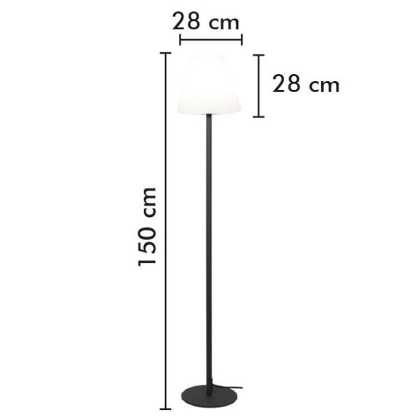 Lampadaire de Jardin Gris 150 cm E27 Secteur IP65