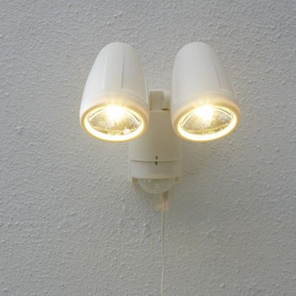 Projecteur solaire LED 2 têtes blanc chaud