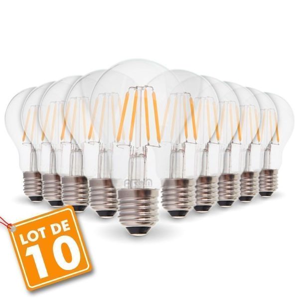 Lot of 10 Bulbs E27 4W Filament eq. 40W warm white 2700K