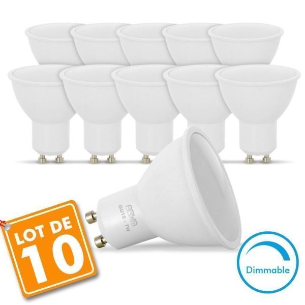 lote de 10 Led Bulbs GU10 7W eq. 60W regulable