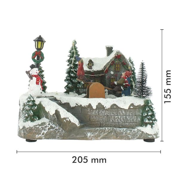 Santa Claus house animated with batteries
