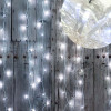 Rideau guirlande lumineuse led 96 LEDS Blanc pur