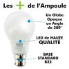 10 LED-Lampen B22 9W Eq 60W 806m Warmweiß