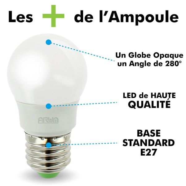 LED bulb E27 G45 ball 5.5W Rendering 40W