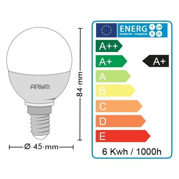 LED Birne E14 5.5W P45