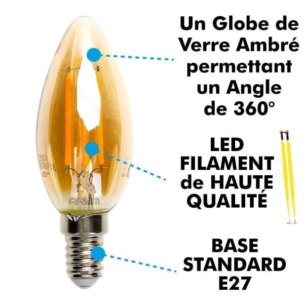 LED Birne E27 G95 Vintage Deco Filament