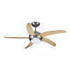 Ceiling fan with 15W led light and remote control