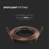 Support orientable rond finition bronze D82
