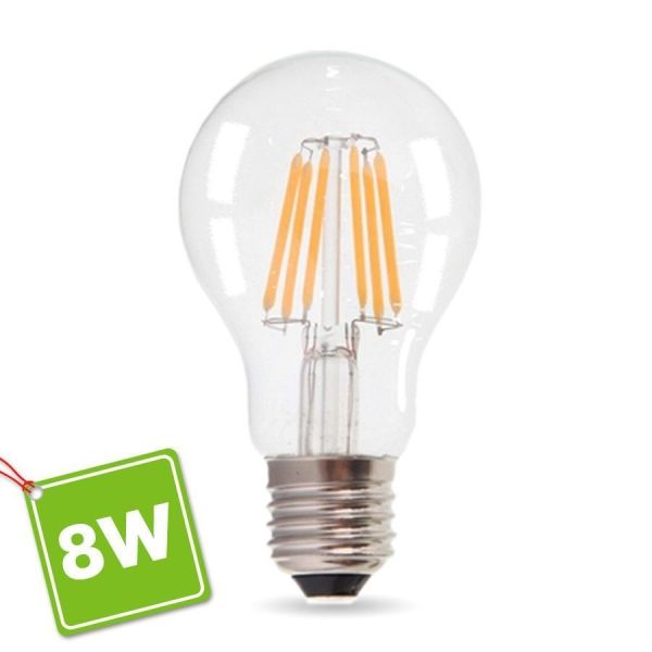 Bombilla LED E27 6W Filamento Blanco cálido