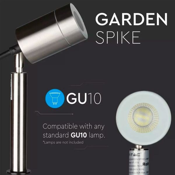 LED stainless steel spot on GU10 360 Lumens post