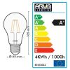 Ampoule LED E27 4W Filament Equiv 40W Blister