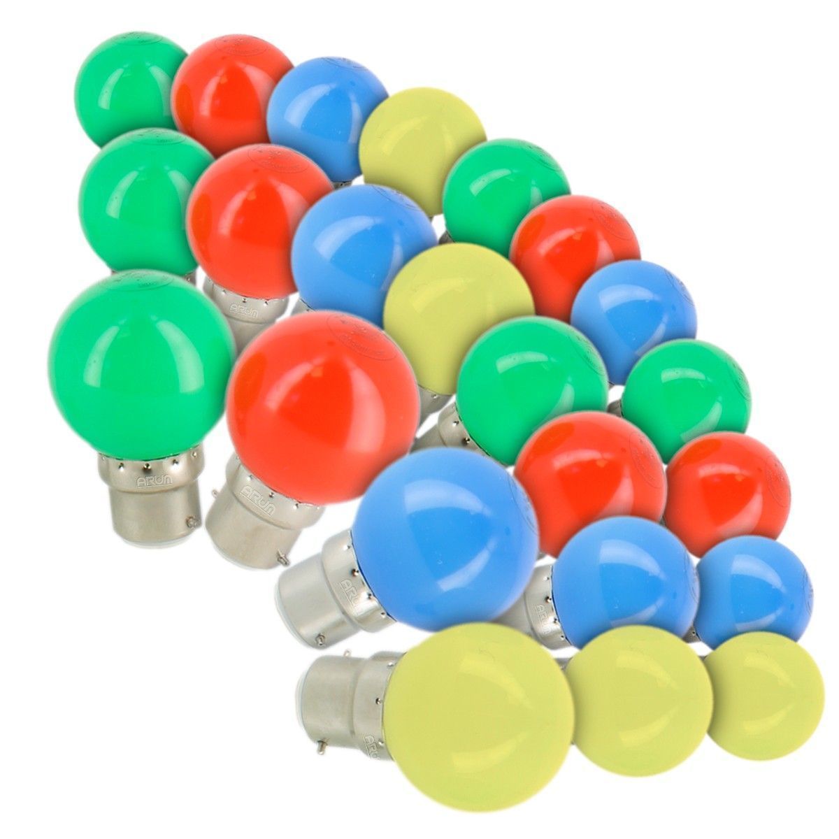 Set of 24 LED bulbs B22 Eq 20W Outdoor guinguette garland