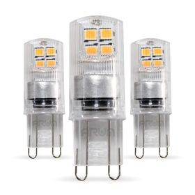 Set of 5 LED Bulbs G9 COB 3W Equivalent 30W warm white