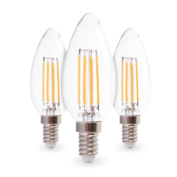 Lot de 3 Ampoules LED COG C37 4,5W Filament