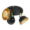 Lampada da parete RIDLEY nera e oro con lampadina LED GU10 bianco caldo