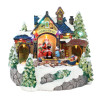 Bright Christmas Village Animated Garden para niños con baterías