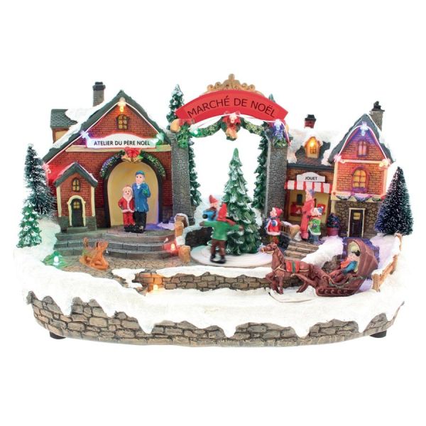Santa Claus house animated with batteries