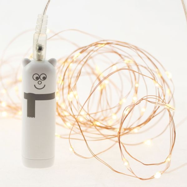 Guirlande lumineuse à batterie rechargeable USB 10m 100 MicroLED