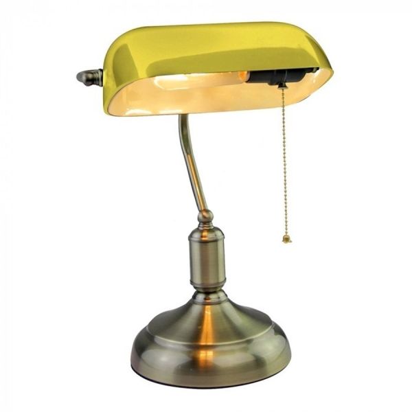 Vintage E27 Banker Schreibtischlampe