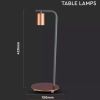 GLANS silver table lamp