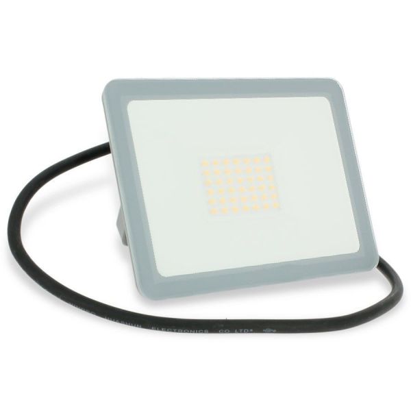 Projecteur LED 30W Gris avec détecteur de mouvement IP65