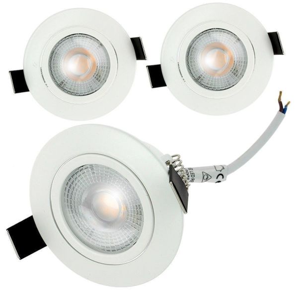 5 LED Downlights ASTURIA Einstellbar 5W Gl. 40W