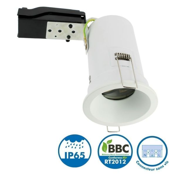 Weiße feste Punktunterstützung BBC RT2012 automatische Lampenfassung GU10
