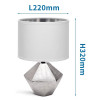 Table lamp in resin E14 31cm