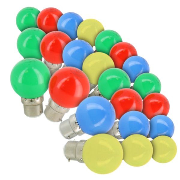 Lote de 24 bombillas LED B22 Guirnalda de taberna al aire libre