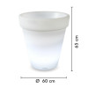 Outdoor Rechargeable Cylindrical Flowerpot 115 cm