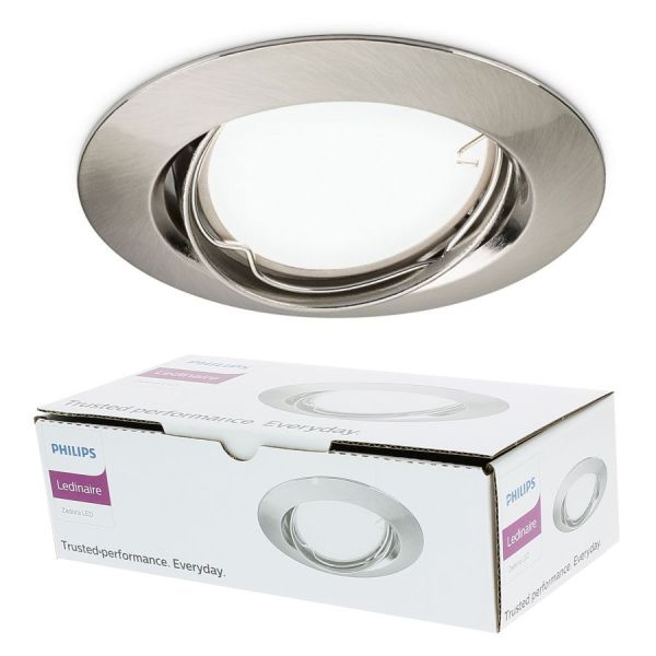 Set of 3 Spot LED Recessed Ceiling Complete White Orientable with Bulb GU10 5W