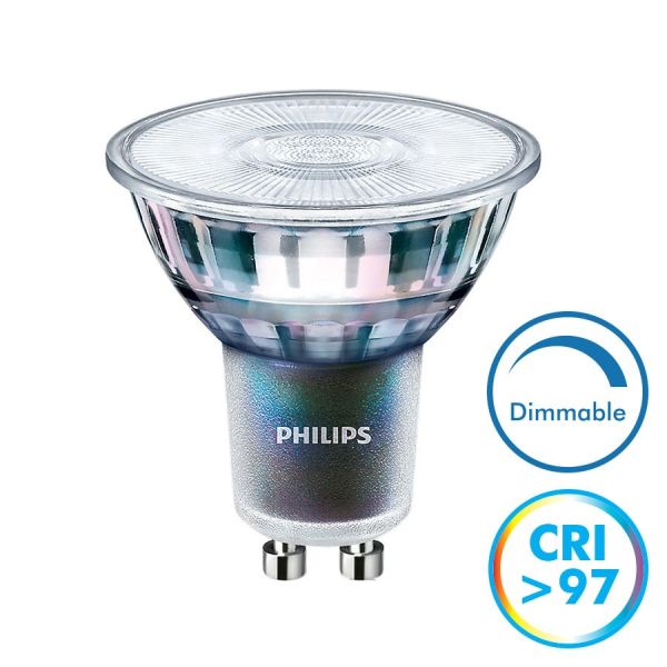 Ampoule LED, GU10, 3000K, 360Lm, 7W, noir, CRI90, dimmable, H5,8cm, Ø5cm -  Wever & Ducre